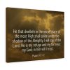 Bible Verse Canvas Secret Place Psalm 91:1 2 Christian Wall Art Scripture Ready to Hang Faith Print Framed Prints, Canvas Paintings