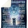 Papa To Granddaughter Lion Always Be There To Love You Fleece Blanket