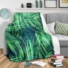 Mountian Palm Leaves Pattern Print Design Fleece Blanket - Image 3