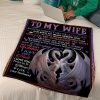 I Love You Forever And Always Couple Dragon To Wife Fleece Blanket - Image 3