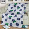 Blueberry Pattern Print Design Dot Fleece Blanket - Image 2
