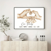 Customized Name Happy Wedding Anniversary Gifts, Gift For Married Couples Once Upon A Time - Personalized Sunflower Canvas Print Wall Art Home Decor