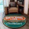 Cnsm Living Room Round Mat Circle Rug Cnsm Chicago North Shore & Milwaukee Railroad - Image 2