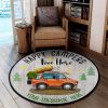 Personalized Happy Campers Live Here Round Rug, Carpet 06488